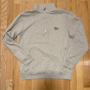 Ralph Lauren Tan Quarter-Zip Sweater with Sedge Valley golf Patch